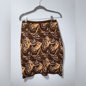 Anthropologie Sparrow Knit Mohair Jacquard Sweater Pencil Skirt Size Medium EUC